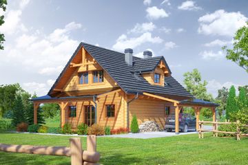  Projekt domu Rydzowo dw 5 (KRP2048) - projekt domu parterowego z poddaszem - Zdjęcie 2