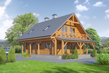  Projekt domu Świdnica 36 dw-0k (KRP2049) - projekt domu parterowego z poddaszem - Zdjęcie 1