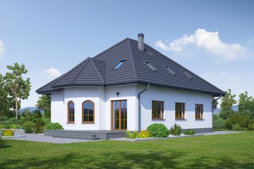  Projekt domu Zarzecze średnie 3 (KRP2051) - projekt domu parterowego z poddaszem - Zdjęcie 2