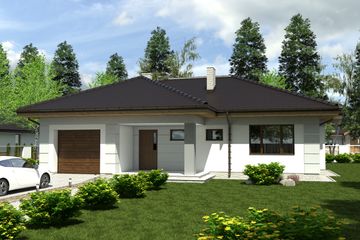  Projekt domu Radek z garażem 1-st. [A] (WRF1701) - projekt domu parterowego - Zdjęcie 1