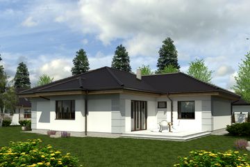  Projekt domu Radek z garażem 1-st. [A] (WRF1701) - projekt domu parterowego - Zdjęcie 2