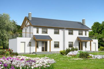 Projekt domu Glasgow II LMBL43 - z pełnym piętrem dom o powierzchni 89,17 m², dach dwuspadowy - ujęcie 2