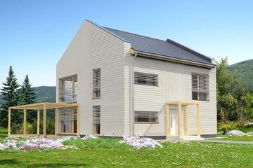 Projekt domu Koge II DCP402a - z pełnym piętrem dom o powierzchni 137,52 m², dach dwuspadowy - ujęcie 3
