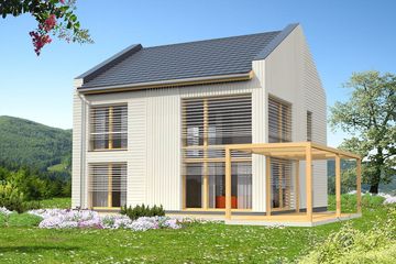 Projekt domu Koge II DCP402a - z pełnym piętrem dom o powierzchni 137,52 m², dach dwuspadowy - ujęcie 6