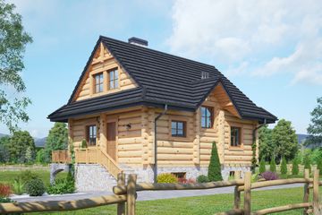  Projekt domu Jaworzynka mała dw (KRP2053) - projekt domu parterowego z poddaszem - Zdjęcie 2