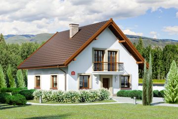  Projekt domu przy Oliwkowej H (KRK1179) - projekt domu parterowego z poddaszem - Zdjęcie 1