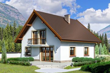  Projekt domu przy Oliwkowej H (KRK1179) - projekt domu parterowego z poddaszem - Zdjęcie 2