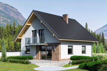  Projekt domu przy Oliwkowej NH (KRK1449) - projekt domu parterowego z poddaszem - Zdjęcie 2