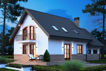  Projekt domu Puchatek K 2G (BSB1123) - projekt domu parterowego z poddaszem - Zdjęcie 2