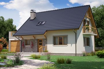  Projekt domu BW-49 wariant 8 (JGC1158) - projekt domu parterowego z poddaszem - Zdjęcie 3