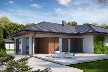  Projekt domu Arteo 2 (BSE1104) - projekt domu parterowego - Zdjęcie 2