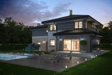  Projekt domu Euzebiusz (WOE1090) - projekt domu z pełnym piętrem - Zdjęcie 4