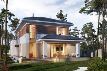  Projekt domu E-201 (WAX1101) - projekt domu z pełnym piętrem - Zdjęcie 2