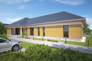  Projekt budynku usługowego Budynek usługowy Office 1 DCU04 (WOB1660) - projekt budynku parterowego - Zdjęcie 4