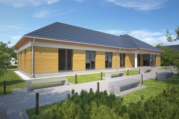  Projekt budynku usługowego Budynek usługowy Office 1 DCU04 (WOB1660) - projekt budynku parterowego - Zdjęcie 5