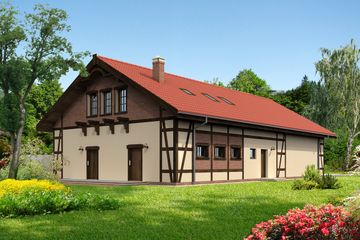  Projekt restauracji Budynek usługowy Orzeł DCU01 (WOB1661) - projekt restauracji parterowego z poddaszem - Zdjęcie 3