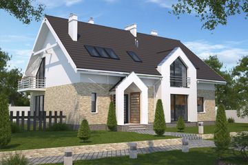  Projekt pensjonatu Budynek agroturystyczny Dąb 2 LMPS02a (WOB1664) - projekt pensjonatu parterowego z poddaszem - Zdjęcie 3