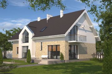  Projekt pensjonatu Budynek agroturystyczny Dąb 2 LMPS02a (WOB1664) - projekt pensjonatu parterowego z poddaszem - Zdjęcie 4