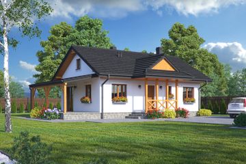  Projekt domu Zawoja dws 17t (KRP2057) - projekt domu parterowego - Zdjęcie 1