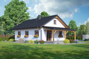  Projekt domu Zawoja dws 17t (KRP2057) - projekt domu parterowego - Zdjęcie 2