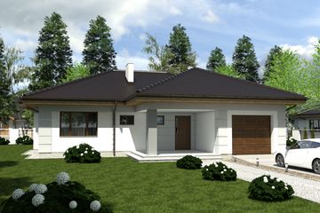  Projekt domu Radek II z garażem 1-st. [A] (WRF1704) - projekt domu parterowego - Zdjęcie 1