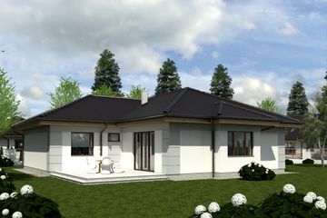  Projekt domu Radek II z garażem 1-st. [A] (WRF1704) - projekt domu parterowego - Zdjęcie 2