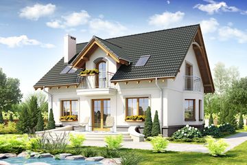  Projekt domu Dla Ciebie 1 bez garażu [B] (WRF1707) - projekt domu parterowego z poddaszem - Zdjęcie 2