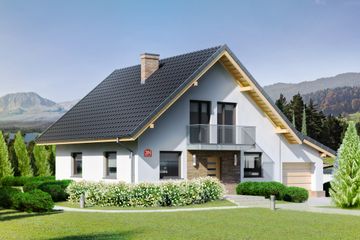  Projekt domu przy Oliwkowej 3 N (KRK1455) - projekt domu parterowego z poddaszem - Zdjęcie 1