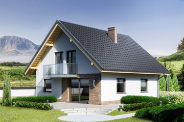  Projekt domu przy Oliwkowej 3 N (KRK1455) - projekt domu parterowego z poddaszem - Zdjęcie 2