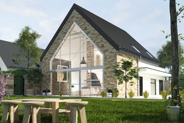  Projekt domu Bernikla III z garażem 2-st. [A1] (WRF1711) - projekt domu parterowego z poddaszem - Zdjęcie 1