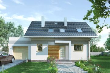  Projekt domu Drops G1 (1580) (KRD2729) - projekt domu parterowego z poddaszem - Zdjęcie 6