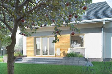  Projekt domu Drops G1 (1580) (KRD2729) - projekt domu parterowego z poddaszem - Zdjęcie 3