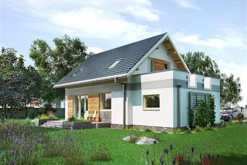  Projekt domu Drops G1 (1580) (KRD2729) - projekt domu parterowego z poddaszem - Zdjęcie 4