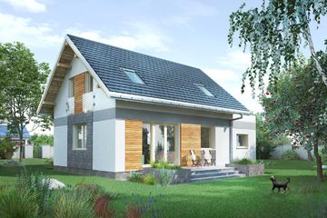  Projekt domu Drops G1 (1580) (KRD2729) - projekt domu parterowego z poddaszem - Zdjęcie 5