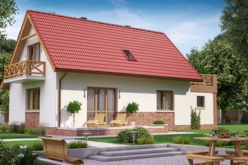  Projekt domu BW-30 wariant 2 (JGC1162) - projekt domu parterowego z poddaszem - Zdjęcie 2