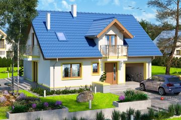  Projekt domu Amant 3 (WOE1105) - projekt domu parterowego z poddaszem - Zdjęcie 1