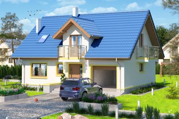  Projekt domu Amant 3 (WOE1105) - projekt domu parterowego z poddaszem - Zdjęcie 2