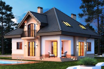  Projekt domu Opałek K 2G (BSB1124) - projekt domu parterowego z poddaszem - Zdjęcie 2