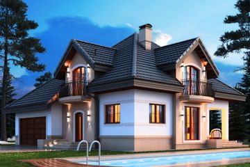  Projekt domu Opałek K 2G (BSB1124) - projekt domu parterowego z poddaszem - Zdjęcie 3