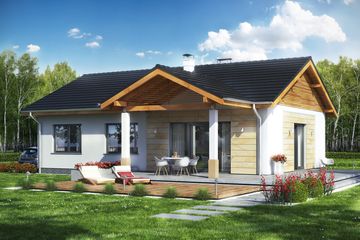  Projekt domu Terrier 1 bez garażu (WRL1039) - projekt domu parterowego - Zdjęcie 2