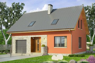  Projekt domu Etno (WRN1371) - projekt domu parterowego z poddaszem - Zdjęcie 2