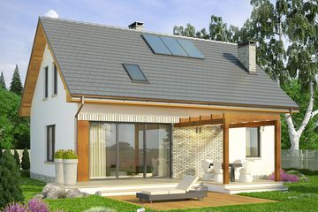 Projekt domu Etno (WRN1371) - projekt domu parterowego z poddaszem - Zdjęcie 3