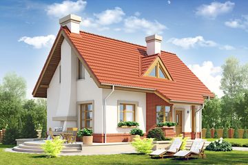  Projekt domu Agatka styl bez garażu [B] (WRF1720) - projekt domu parterowego z poddaszem - Zdjęcie 2