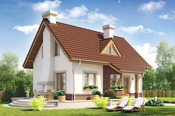  Projekt domu Agatka styl bez garażu [B] (WRF1720) - projekt domu parterowego z poddaszem - Zdjęcie 4