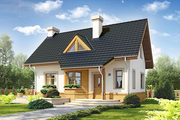  Projekt domu Agatka styl bez garażu [B] (WRF1720) - projekt domu parterowego z poddaszem - Zdjęcie 5