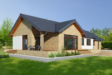  Projekt domu Rockville II DCB121a (WOB1666) - projekt domu parterowego - Zdjęcie 2