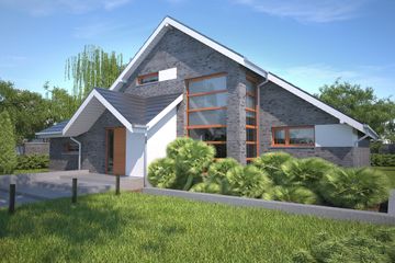  Projekt domu Lagos V DCP117d (WOB1667) - projekt domu parterowego z poddaszem - Zdjęcie 1