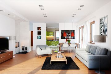 Projekt domu Amaranta G2 multi-comfort - parterowy z poddaszem dom o powierzchni 140,18 m², dach dwuspadowy - ujęcie 4