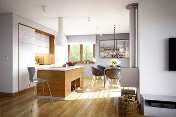 Projekt domu Riko II G1 energo - parterowy z poddaszem dom o powierzchni 134,53 m², dach dwuspadowy - ujęcie 8