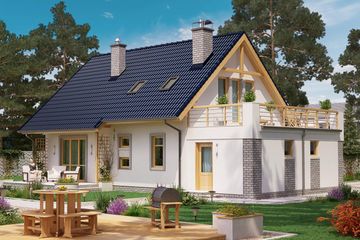  Projekt domu BW-03 wariant 6 (JGC1165) - projekt domu parterowego z poddaszem - Zdjęcie 2